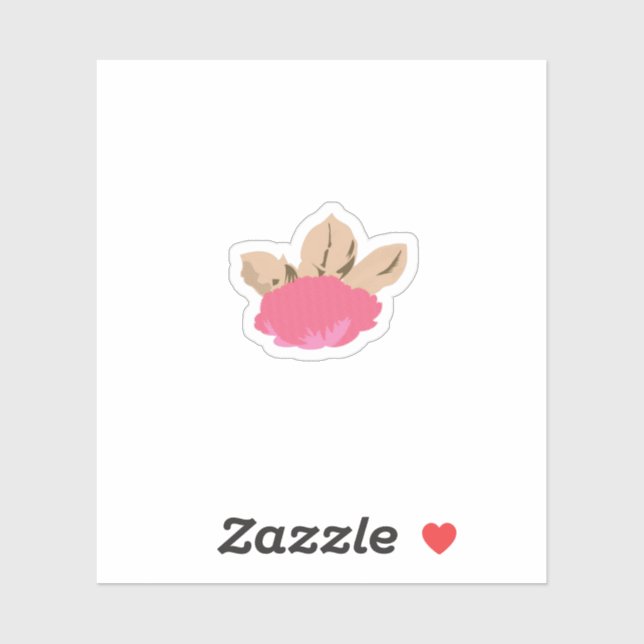 pink and brown Custom-Cut Vinyl Sticker (Sheet)