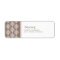 Pink and Brown Damask Return Address Label