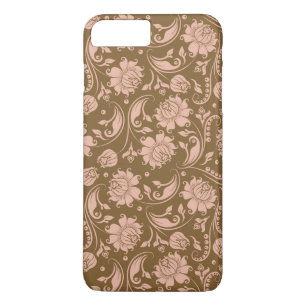 Pink and Brown Floral Pattern Case-Mate iPhone Case