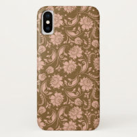 Pink and Brown Floral Pattern