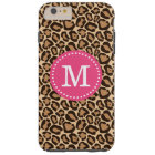 Pink and Brown Leopard Print Monogram