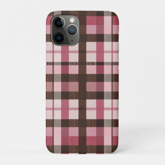 Pink and Brown Plaid Slight Distress Case-Mate iPhone Case