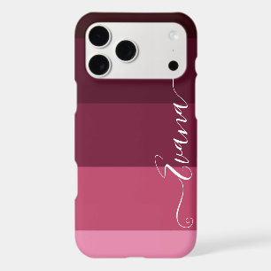 Pink and Brown Stripes ColorBlock Personalise Name