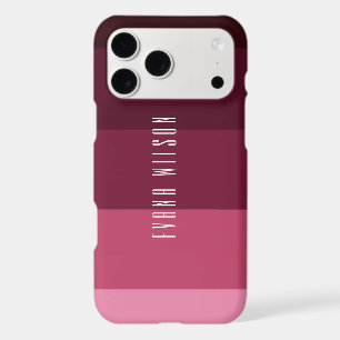 Pink and Brown Stripes ColorBlock Personalise Name