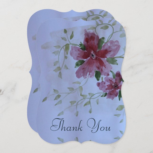 Pink And Burgundy  Invitation (Front/Back)