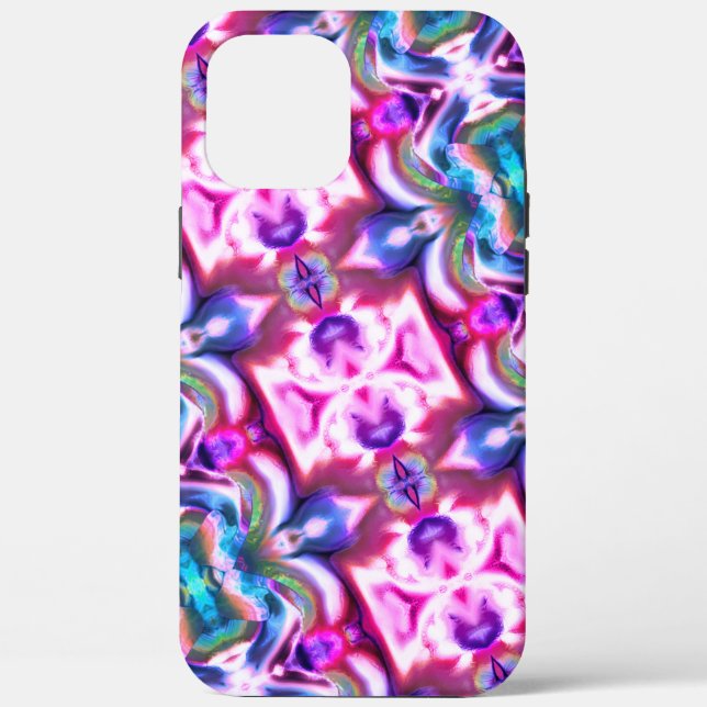 Pink and colourful rapport with rough glass style Case-Mate iPhone case (Back)