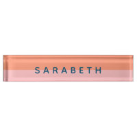 Pink and Coral Colour Block Personalised