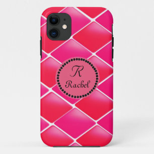 Pink and Coral Diamonds With Monogram Case-Mate iPhone Case