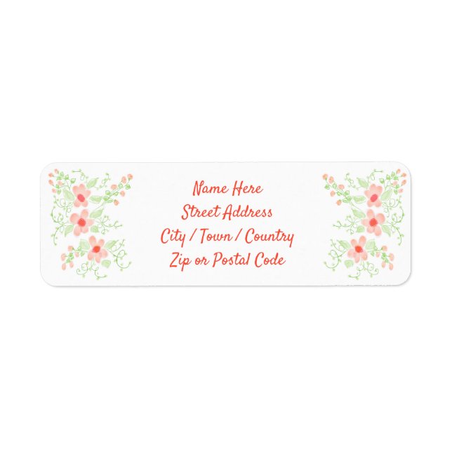 Pink and coral floral (Front)