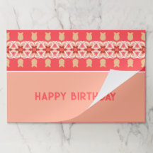 Pink And Coral Flower Accented Paper Placemats