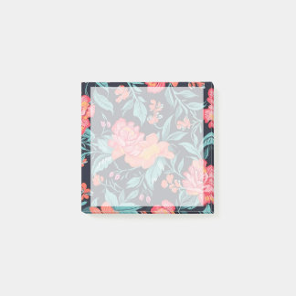 Pink and Coral Flowers Post-it Notes