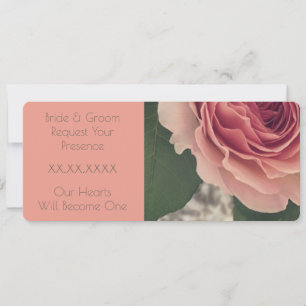 Pink And Coral Rose Invitation