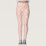 Pink and Cream Chequerboard Leggings<br><div class="desc">Pink and Cream Chequerboard</div>