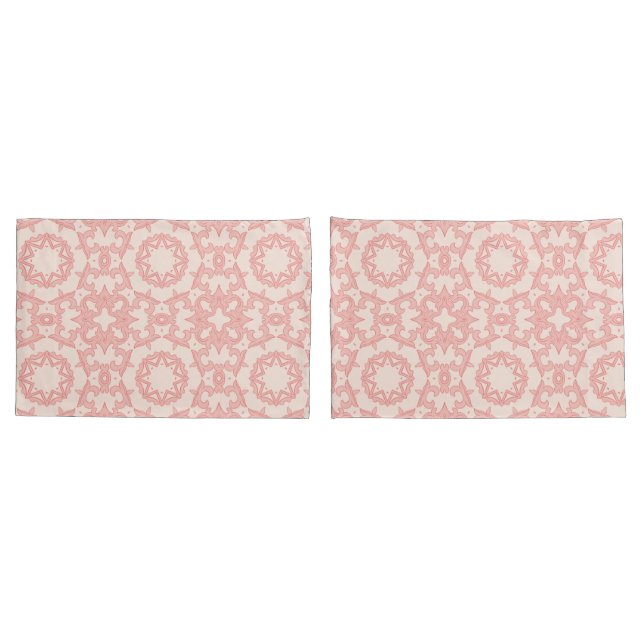Pink And Cream Farmhouse  Pillowcase (Back-Set)