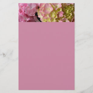 Pink and Cream Hydrangeas Stationery