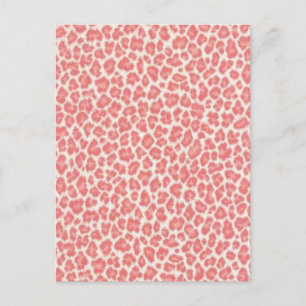 Pink and Cream Leopard Print Gifts Postcard