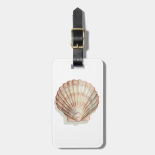 Pink and Cream Seashell Luggage Tag