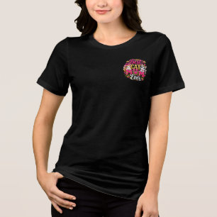 Pink and cream T-Shirt best cat mum ever Tri-Blend Shirt