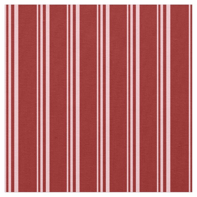 Pink and Dark Red Coloured Striped Pattern Fabric (Close Up)