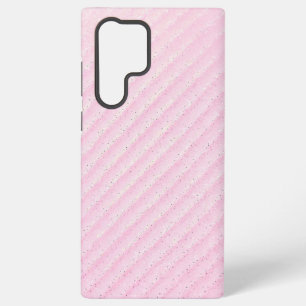 Pink and Glitter Diagonal Stripe Phone Case