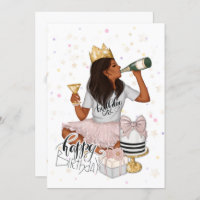 Pink and Gold African American Girl Birthday Party