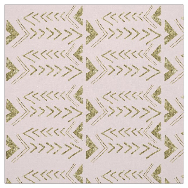 Pink and Gold Arrows Fabric (Swatch)
