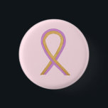 Pink and Gold Awareness Ribbon Custom Button Pins<br><div class="desc">Phyllodes Tumour uses a pink and gold ribbon for awareness. Phyllodes Tumour is a rare form of breast cancer. It can also be called phylloides tumour and cystosarcoma phyllodes. Awareness pin features the painting of a gold and pink awareness ribbon on a custom button pendant. Pink and gold awareness ribbon...</div>