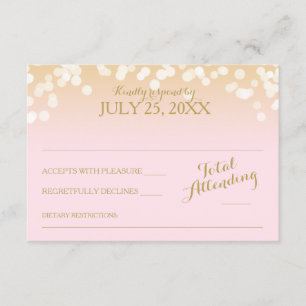 Pink and Gold Bokeh Effect RSVP