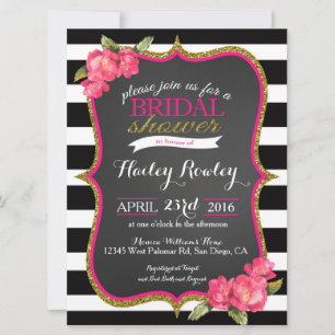 Pink and Gold Bridal Shower Invitation