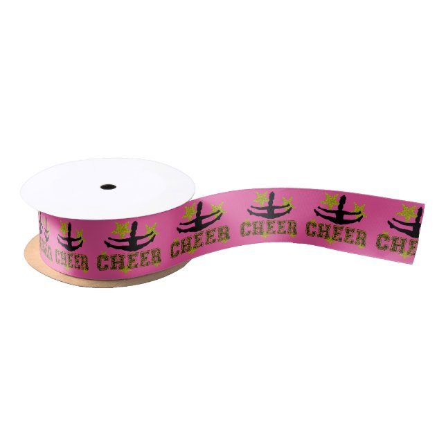 Pink and gold cheerleading Satin Ribbon (Spool)