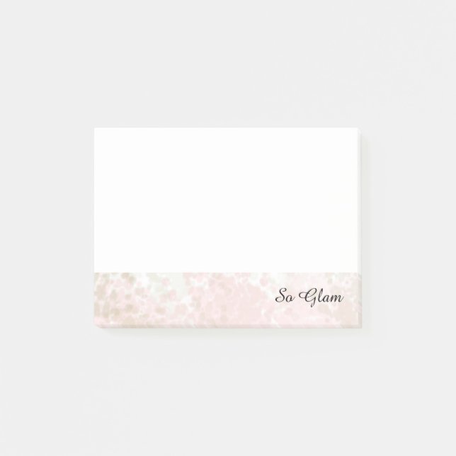 Pink and Gold Classy So Glam Post-it Notes (Front)