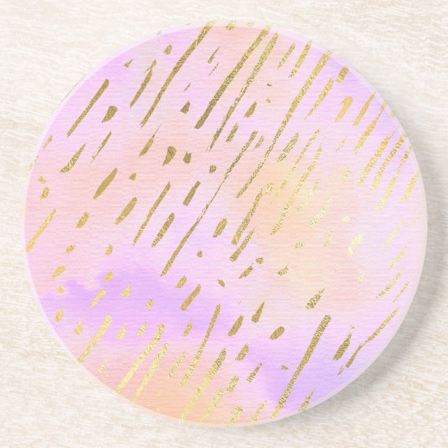 Pink and Gold Coaster (Front)