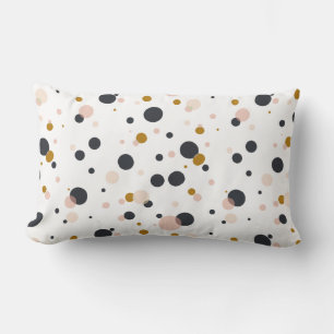 Pink and Gold Confetti Dots Pillow