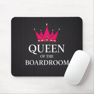 Pink and Gold Crown Corporate Queen Desk Mouse Pad