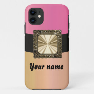Pink and gold customisable Case-Mate iPhone case