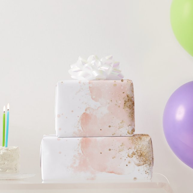 Pink And Gold Elegant  Wrapping Paper (Party Gifts)