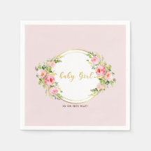 Pink and Gold flower Baby girl baby shower