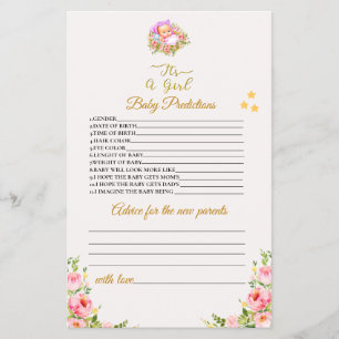 Pink and Gold Flower theme its a girl baby shower  Flyer