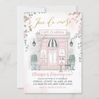 Pink and Gold French Cafe Patisserie Girl Birthday