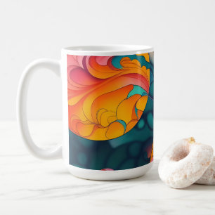 pink and gold full moon Tree Silhouette Coffee Mug