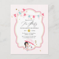 Pink and Gold Girl 3rd Birthday Tea Party