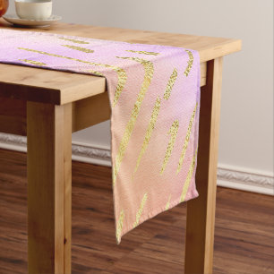 Pink and Gold Glam Short Table Runner