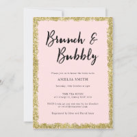 Pink and Gold Glitter Bridal Shower Party