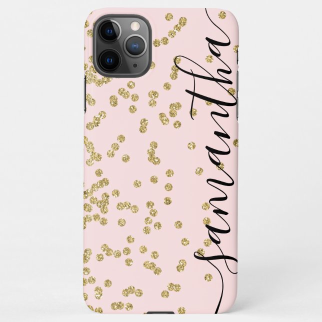 Pink and Gold Glitter Case-Mate iPhone Case (Back)