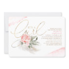 Pink and Gold Its A Girl Floral Boho Baby Shower