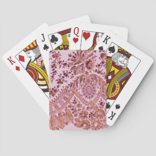 Pink And Gold Lace Playing Cards
