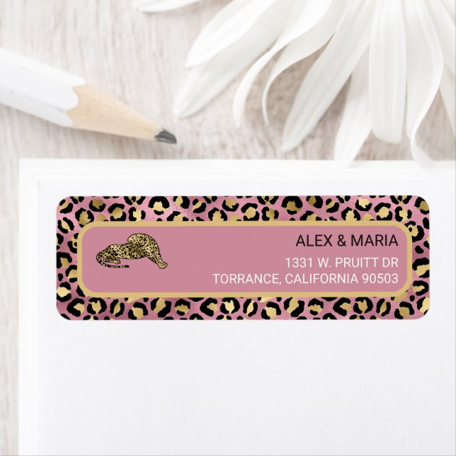 Pink and Gold Leopard Print (Insitu)