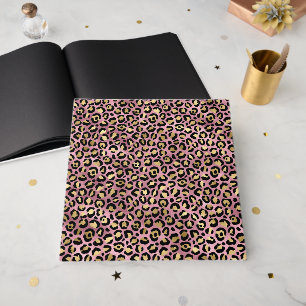 Pink and Gold Leopard Print Guest Book