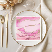 Pink and Gold Marble Birthday Party