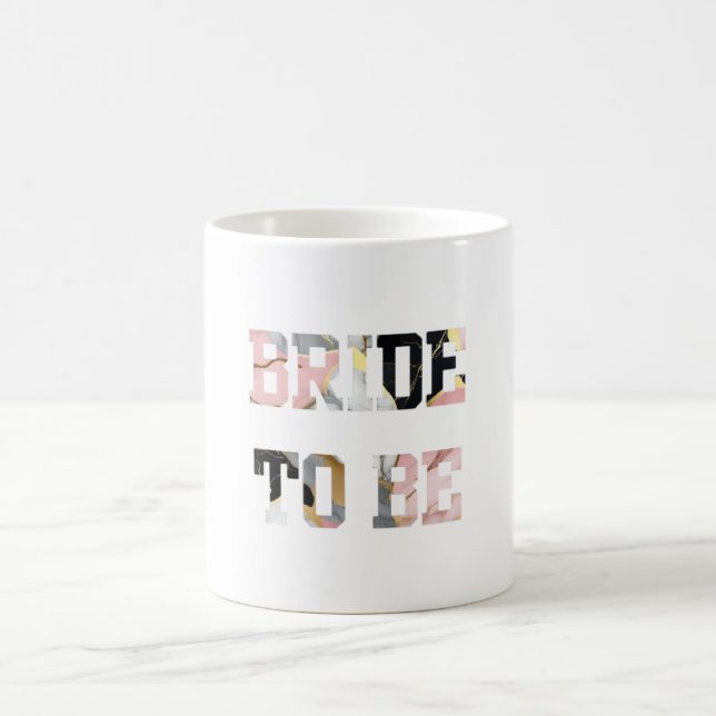 Pink and Gold Marble Bride to Be Coffee Mug (Center)